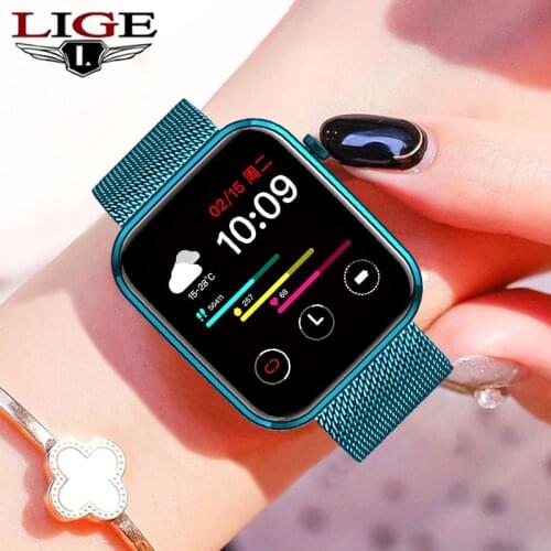 LIGE 2021 New Smart Watch Women Men Sport Heart Rate Fitness Tracker Waterproof Message Reminder Men Smartwatch For iOS Android