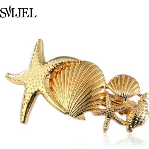 SMJEL New Vintage Ocean Hair Clips Women Girls Wedding Hair Accessories Hair Ornaments Starfish Hairpin Barrettes