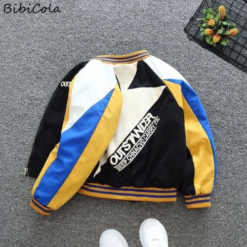 Spring And Autumn Cool And Handsome Boys' Clothing Baby Lightning Letters Stitching Color Thin Fashion Jacket