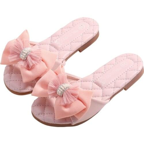 Girls' Microfiber Slippers / Little Kids(4-7ys) / Big Kids(7years +) Comfort / Flower Girl Shoes Bowknot Light203A-54