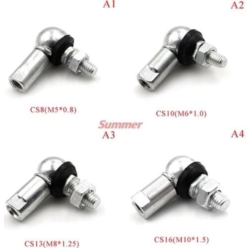 1pc New Practical Ball Head Joint Rod End Bearing M5 M6 M8 M10 Right Angle Cs8/cs10/cs13/cs16 Carbon Steel