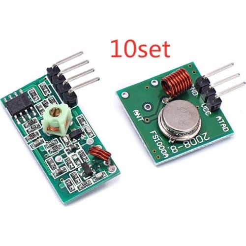 10Set/lot Wireless Remote Control Switch Module Voltage Module Board 315Mhz RF Transmitter Receiver Link Kit for Arduino