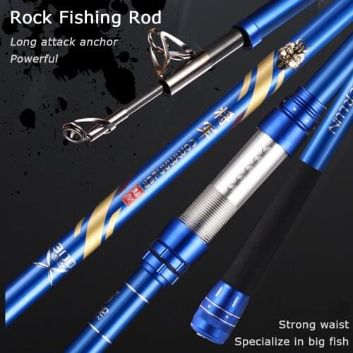 2.4M 2.7M 3.0M Portable Long Casting Telescopic Fishing Rod Heavy Duty Super Hard Carbon Rod For Boat Sea Rock Lure Fishing