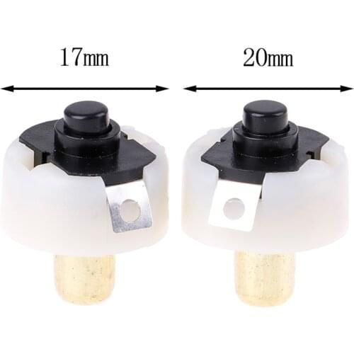 2 Pcs/lot LED Flashlight Push Button Switch ON/ OFF Diameter 20mm And 17mm