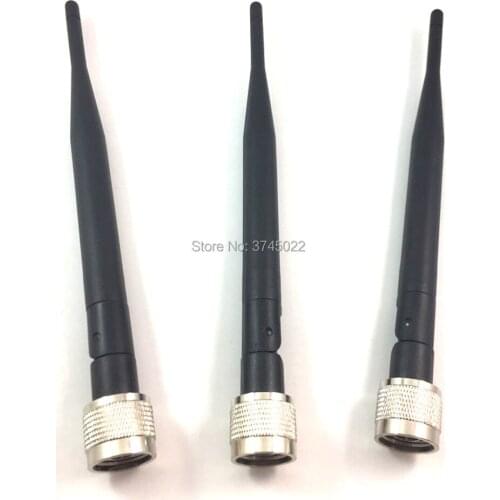 5pcs Dual Band Antenna Gain 5dbi With RF N Male Connector Right Angle 20.5cm Black Stick 2.4Ghz 5.8Ghz Antenne