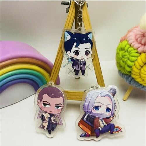 Game detroit : become human cosplay Connor Keychain Model figure Costume Props Acrylic Keyring Keychains Two Sided Key Chain