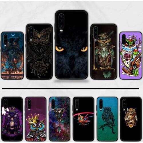 Owl animal cool Newly Arrived Black Cell Phone Case For Huawei Honor 7C 7A 8X 8A 9 10 10i Lite 20 NOVA 3i 3e