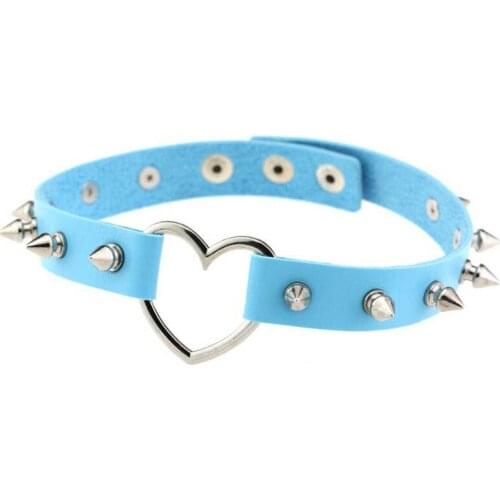 Rivet Choker Necklace Belt Collar Women Pu Leather Necklace for Women Party Club Sexy Wedding Bride Jewelry