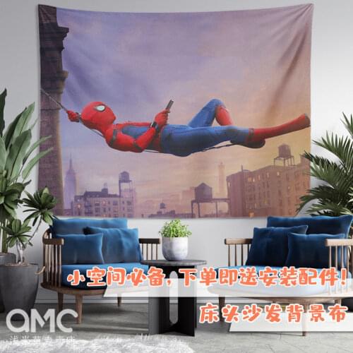 Disney Cartoon Marvel Spiderman Wall Cloth Living Room Decoration Anime Peripheral Dormitory Layout Wall Cloth Wall Stickers