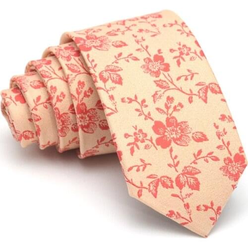 Designer Brand Mens Tie Fashion Casual Floral Print Necktie for Men 6CM Korean Style Skinny Neck Ties With Gift Box