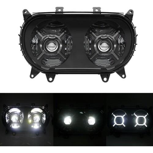 For 2015-2020 Road Glide Headlight Led White DRL Dual Headlamp 124W For Road Glide Refit Motorcycle Front Driving Lights