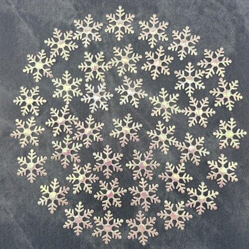 200pcs/pack) 30mm Width Christmas Snowflakes Confetti Artificial Snow Xmas Tree Ornaments Decorations For Home Party Wedding