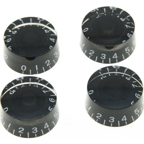 KAISH 4x Black LP Guitar Knobs, Control Knobs Speed Knobs