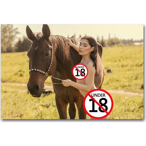 The Girl and Horse Picture Wall Art Poster and Print Canvas Painting For Home Decor Decoration