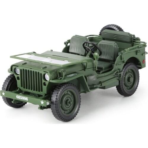 Alloy Diecast 1:18 For Jeep Military Tactics Truck Car Model Opening Hood Panels To Reveal The Engine For Children Gift Toys