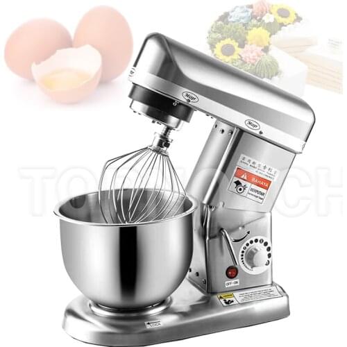Commercial Stand Mixer Stainless Steel Chef Machine Dough Mixer Household Food Mixer 5L Egg Cream Salad Beater Cake Mixers 220V