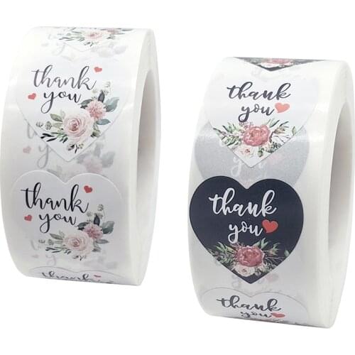 500PCS 1inch kraft paper Handmade Stickers Gift Sealing Sticker Festival Birthday Party Decorations Labels Thank you Stickers