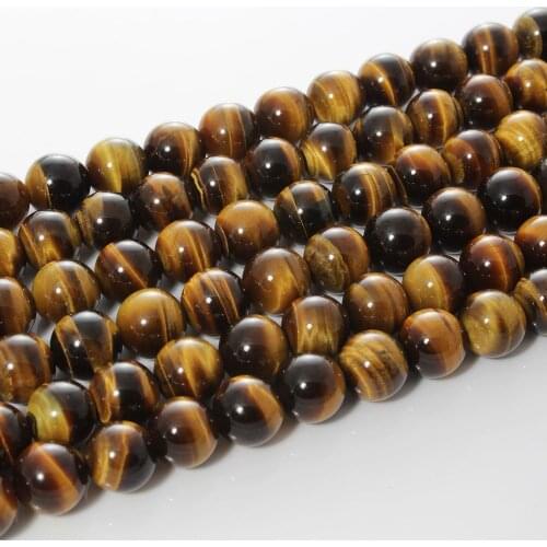 Natural Yellow Tiger Eye 4 6 8 10 12mm AAA Round Fine Gemstone Looese Beads Accessories for Necklace Bracelet DIY Jewelry Making