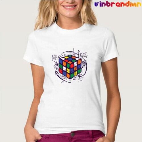 Newest Geometric Cube Rainbow Cubes Math Magic T Shirt Factorization Cellular Relativity The Big Bang Theory Funny Womens Tees