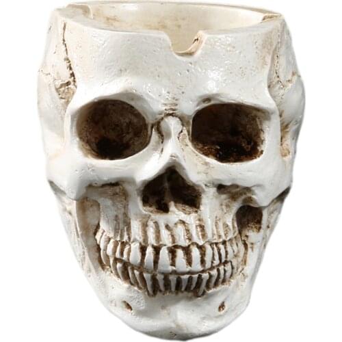 Cigar Ashtray Tray Box Smokers Human Skull Halloween Punk Decor Car Home Party Decoration