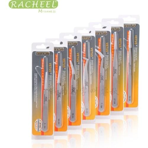 Navina False Eyelash Tweezer Best Quality Stainless Steel anti-static eyelash tweezers superhard Eyelash Extension