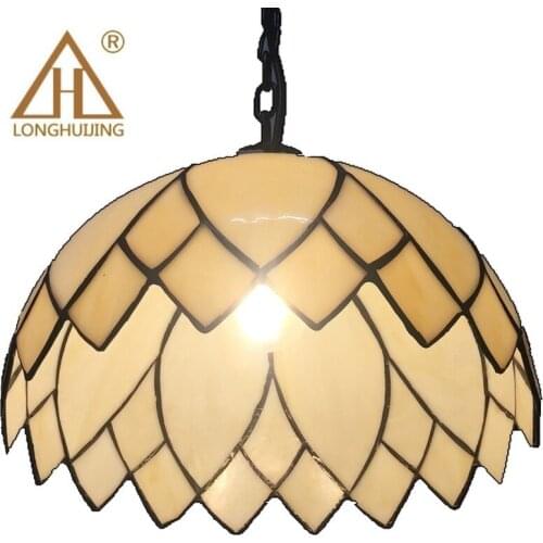 Stained Glass Suspended Luminaire Tiffany Baroque Pendant Lights For Home Parlor Dining Room Chain Pendant Lamps E27 90-260v