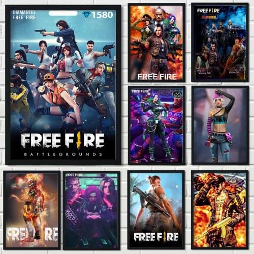 Garena Free Fire Poster Battle Royale Game Posters And Prints Wall Art Canvas Painting Wall Pictures For Living Kids Room Decor