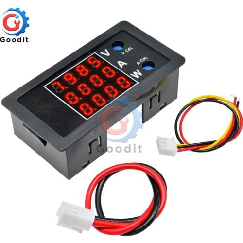 DC 8 - 24V Mini LED Digital Voltmeter Ammeter 100V 10A 1000W Voltage Current Power Meter Four High Precision 0.28“ Display