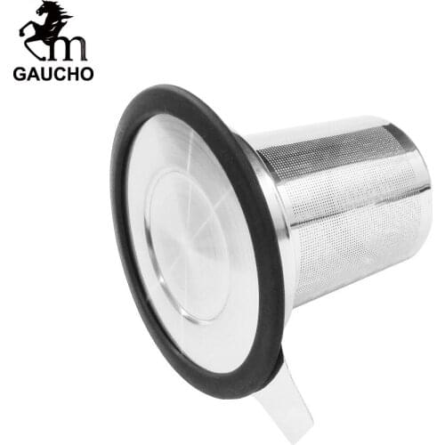 200 PCS/Lot Gaucho Tea Infuser Stainless Strainer With Lid Reusable Teaware Drinking Smooth Without Dregs Hot Wholesale