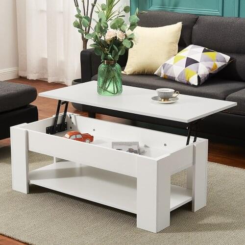 Panana Modern Wooden Lift-Up Coffee Table Tea With Storage Shelf Laptop Table Study Desk Livingroom Furniture