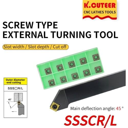 SSSCR1616H09 Square Handle Bar SSSCR2525M12 Cutter Adapter Indexable Carbide Insert SCMT CNC Lathe External Turning Tools