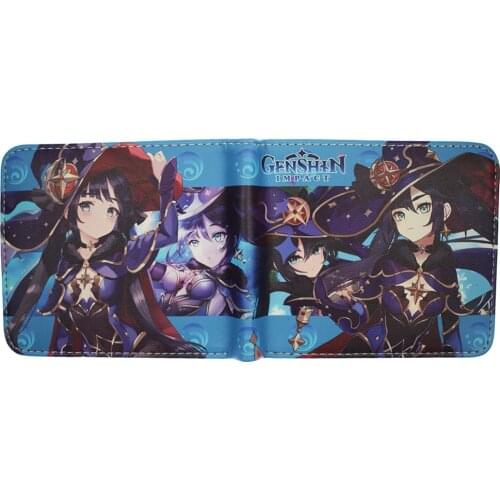 High Quality Game Genshin Impact Cartoon Wallet Short Purse With Hard Holder Coin Pocket