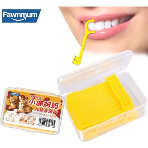 Fawnmum40 PcsDental floss Plastic Toothpicks With Thread Toothpick Dental Floss Picks Teeth Care Oral Hygiene for Teeth Cleaning