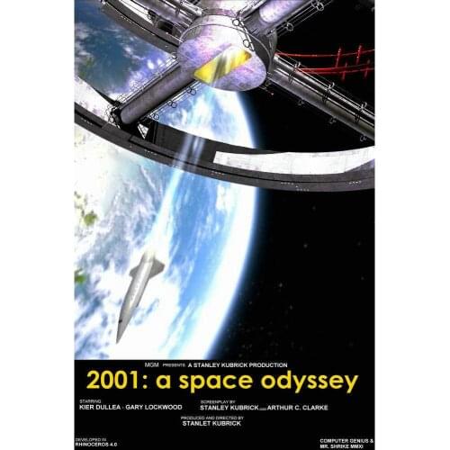 004 2001 Space Odyssey (1968) Movie Wall Silk Cloth Poster Art Decoration Gift