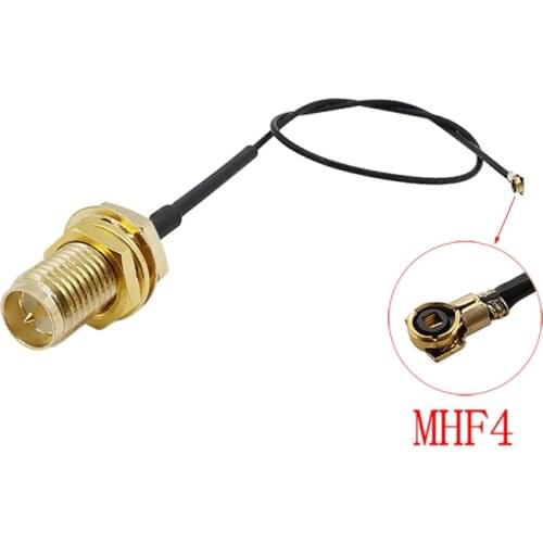 1Piece 20CM MHF4 IPX IPEX U.FL to RP SMA Female (Male Pin) Jack Bulkhead 0.81 Pigtail Cable Connector for 0.81mm Mini PCI Card