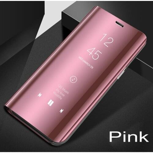 1000pcs DHL Shipping Smart Leather Flip Stand Mirror Case Cover For Samsung Galaxy S8 S9 Plus S7 Edge S6 Note 9 8 5