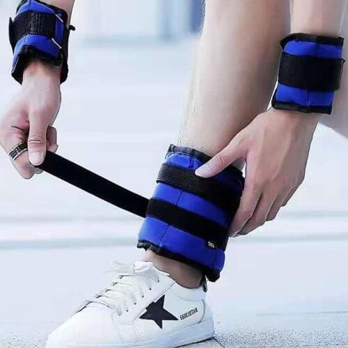 2pcs 2KG Weight Bearing Ankle wrist Strap Leg Strength Resistance Bands for Speed Training Running Exercise Workout Fitness Band