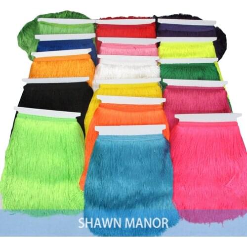 30CM Width Polyester Tassel Fringe Lace Trimming For DIY Sewing Latin Dress Costume Curtain 10Yards Per Lot