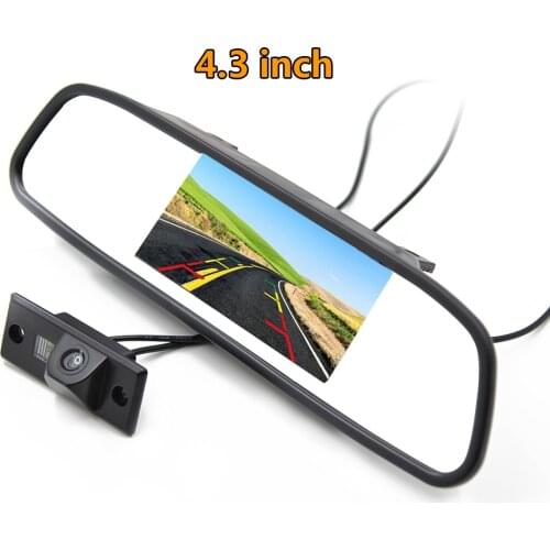 4.3 Inch Car Parking Assistance Mirror Monitor with Backup Car Rear View Reverse Camera for Volkswagen Passat 2011 2013 2015