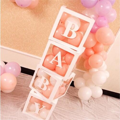 4pcs LOVE Balloon Box Surprise Box Marriage Confession Balloon Box BABY shower Surprise Box Valentines Day Decoration