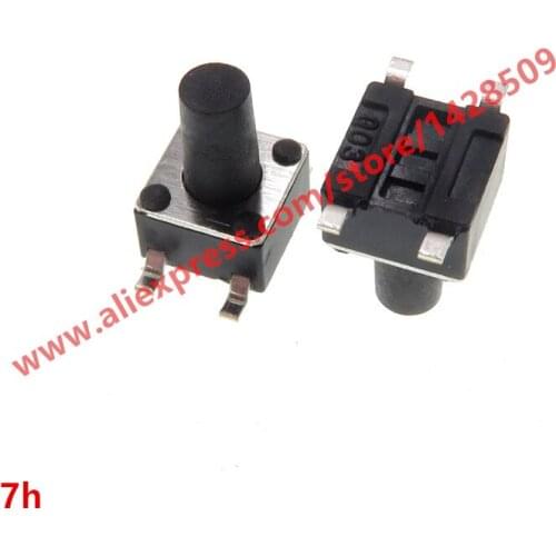4pin 200PCS/LOT 4.5x4.5X7mm Panel PCB Momentary Tactile Tact Mini Push Button Switch SMT
