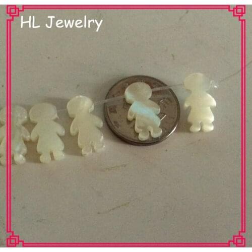 50PCS/Lot 8*14MM White Girl Shape Pearl Shell DIY Jewelry