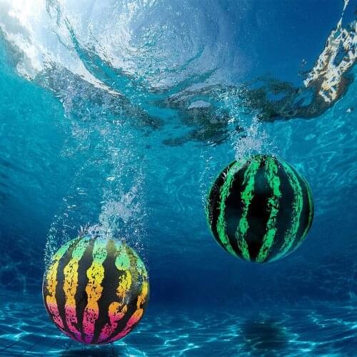25cm 9 Inch Watermelon Ball PVC Swimming Poll Toys Under Water Polo Ball Underwater Game Inflation Family Party Summer
