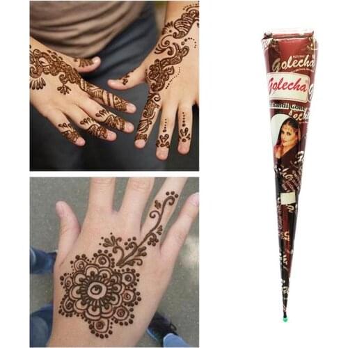 Black Brown Henna Cones Indian Henna Tattoo Paste For Temporary Sticker Tattoo Paint Body Cones Body Natural Art Tattoo Hen C1U2