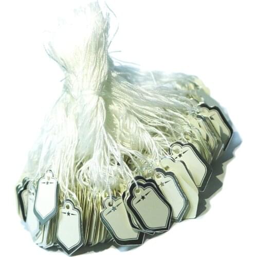 Jewel Price Tags With String Blank Label Writable Clothing Watch Display Tag
