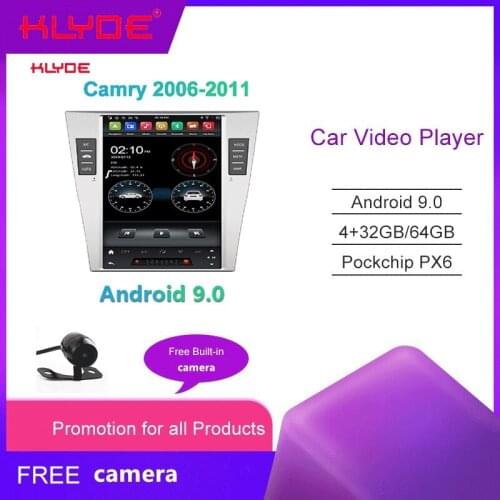 KD-10401 Hot selling android tesla car video gps radio player For Camry 2006-2011 with wifi bluetooth mp3/mp4 stereo