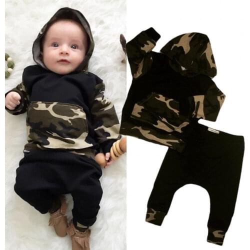 Emmababy Girls Boys Infant Toddler Hooded Tops Warm Long Pants Outfits Set Clothing Bay Boy Girl Tops Newborn Baby Clothes Set