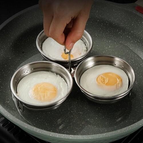 Stainless Steel Kitchen Egg Poacher Poaching Pan Mould Household Egg Steamer Steamed Eggs Mold Home Cooking Tool Gadget