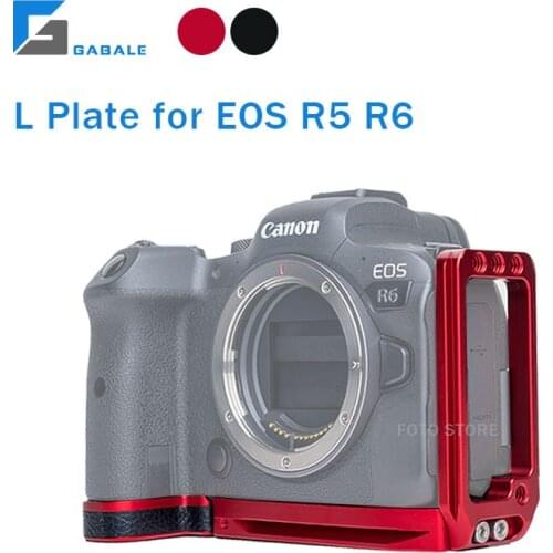 GABALE L Plate for Canon EOS R5 R6 Camera L shape Bracket Arca Swiss Quick Realease Baseplate Hand Grip Holder