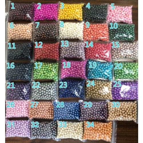 Best Selling Loose Round Pearls 70 Colors Mix Perfect Round Akoya Pearls 6-8MM DIY Loose Pearls Bulk 20pcs FP016